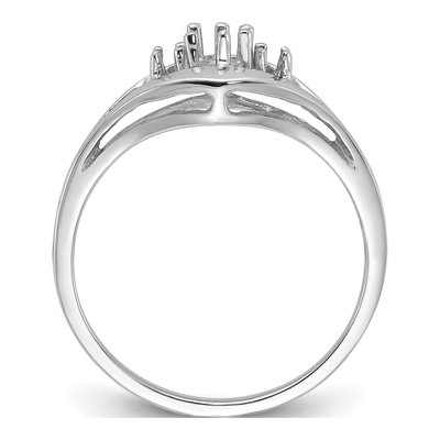 14K White Gold Diamond Ring Mounting – view 3