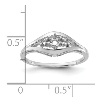 14K White Gold Diamond Ring Mounting – view 4