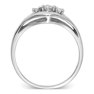 14K White Gold 1/8 ct tw Diamond 3-Stone Ring – view 3