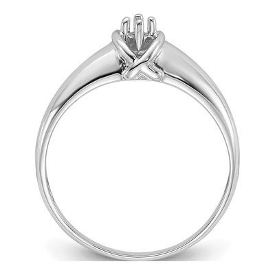 14K White Gold Diamond Ring Mounting – view 2