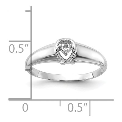14K White Gold Diamond Ring Mounting – view 3