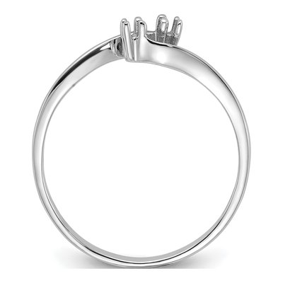 14K White Gold 2-Stone Diamond Ring Mounting – view 3