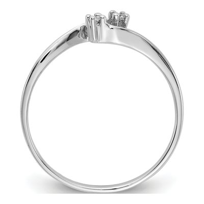 14K White Gold Diamond Bypass Ring – view 3
