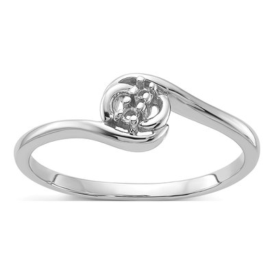 14K White Gold 2-Stone Diamond Ring Mounting