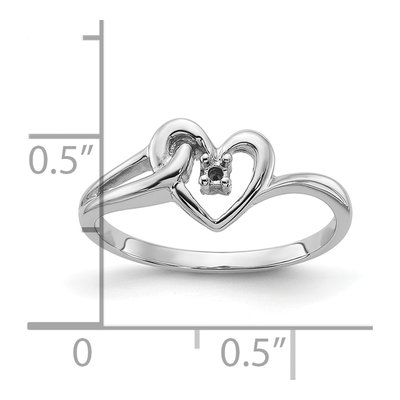 14K White Gold Heart Diamond Ring Mounting – view 4