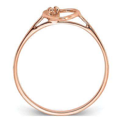 14K Rose Gold Heart Ring Mounting – view 2