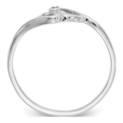 14K White Gold Diamond Two Hearts Ring – view 3