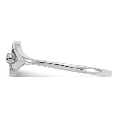 14K White Gold Diamond Two Hearts Ring – view 4