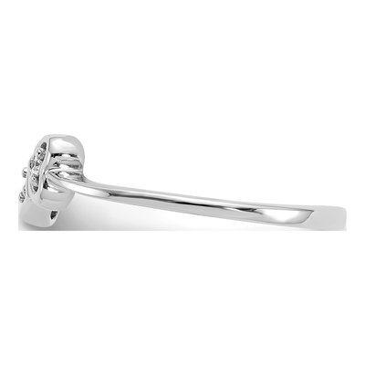 14K White Gold 1/20 ct tw Diamond Two Hearts Ring – view 4