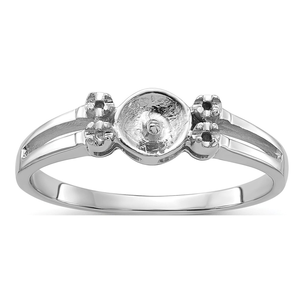 14K White Gold Pearl Ring Mounting