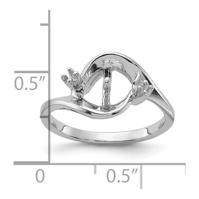14K White Gold Pearl for Ring Mounting – view 3