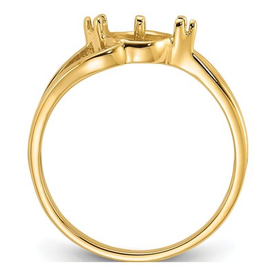 14K Yellow Gold Pearl Ring Mounting – view 2
