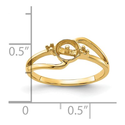 14K Yellow Gold Pearl Ring Mounting – view 3
