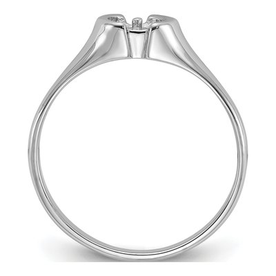 14K White Gold Pearl Ring Mounting – view 2