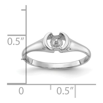 14K White Gold Pearl Ring Mounting – view 3