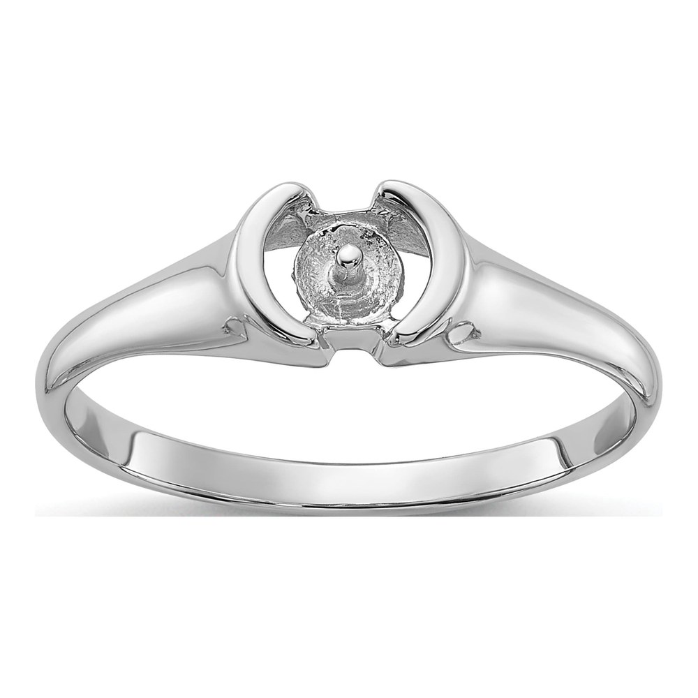 14K White Gold Pearl Ring Mounting