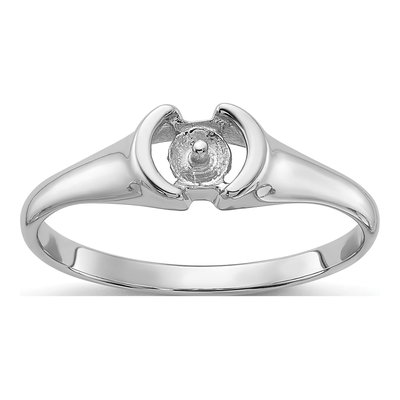 14K White Gold Pearl Ring Mounting