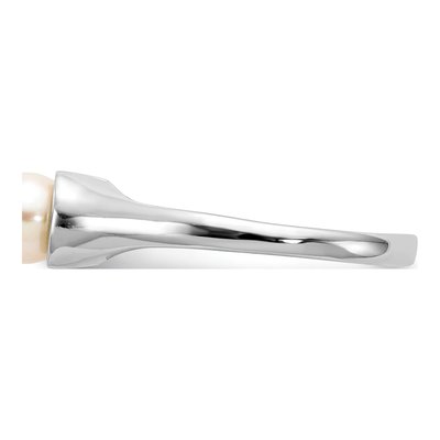 14K White Gold Freshwater Cultured Pearl Ring – view 3