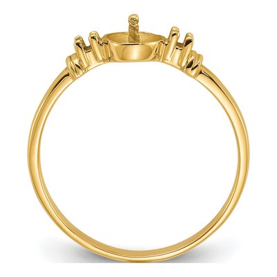 14K Yellow Gold Pearl Ring Mounting – view 2