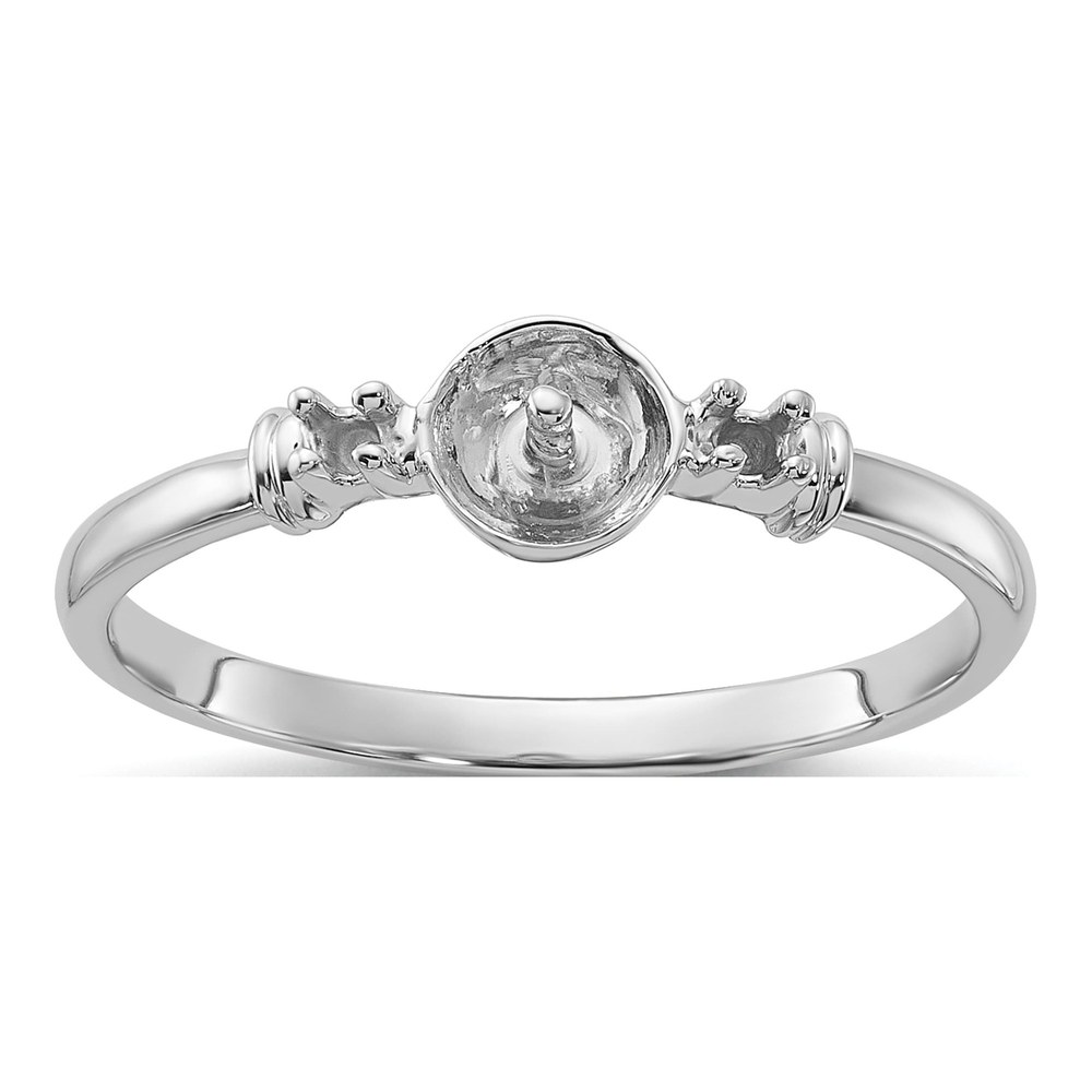 14K White Gold Pearl Ring Mounting