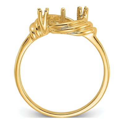 14K Yellow Gold Pearl Ring Mounting – view 2