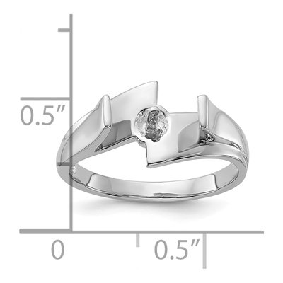 14K White Gold Pearl Ring Mounting – view 3