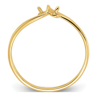 14K Yellow Gold Pearls Ring Mounting – view 2