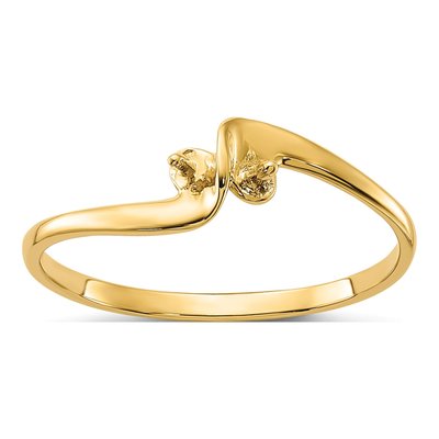 14K Yellow Gold Pearls Ring Mounting