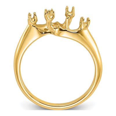 14K Yellow Gold Pearls Ring Mounting – view 2