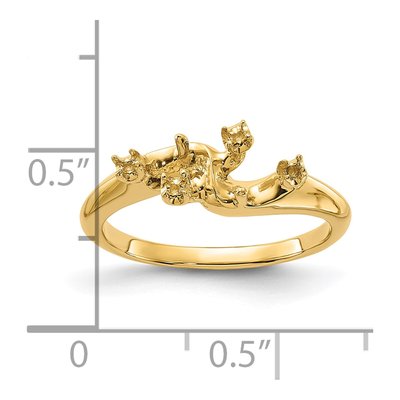 14K Yellow Gold Pearls Ring Mounting – view 3