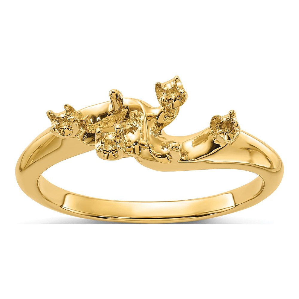 14K Yellow Gold Pearls Ring Mounting