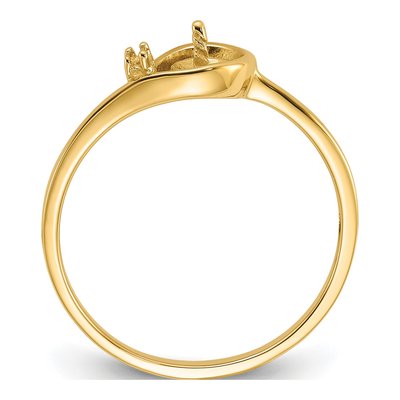 14K Yellow Gold Pearl Ring Mounting – view 2