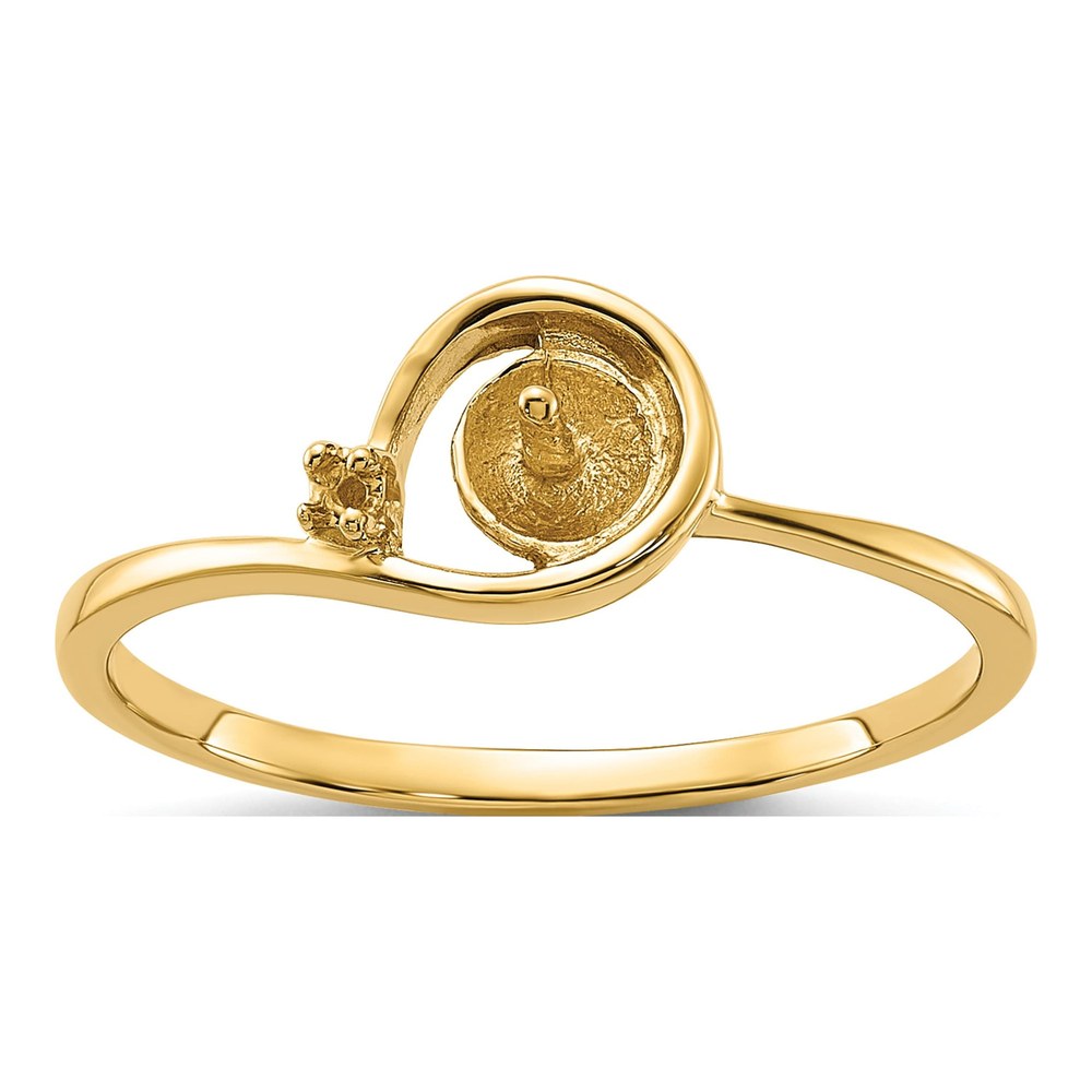 14K Yellow Gold Pearl Ring Mounting