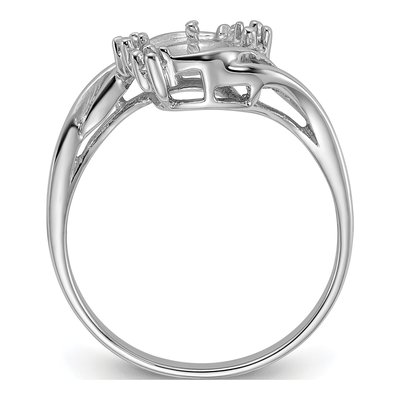 14K White Gold Pearl for Ring Mounting – view 2
