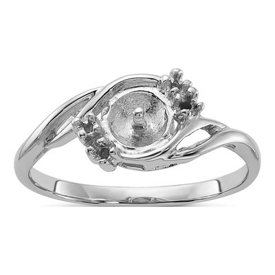 14K White Gold Pearl for Ring Mounting