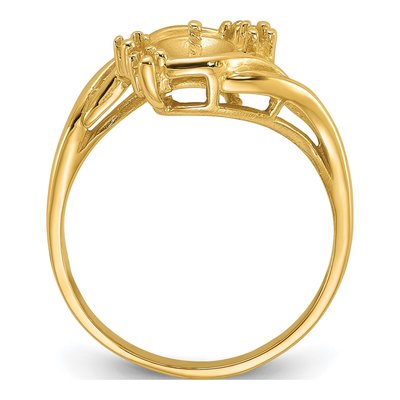 14K Yellow Gold Pearl Ring Mounting – view 2
