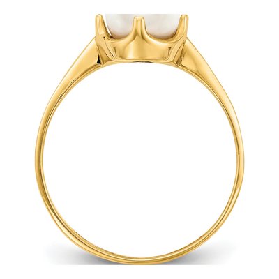 14K Yellow Gold Freshwater Cultured Pearl Ring – view 2