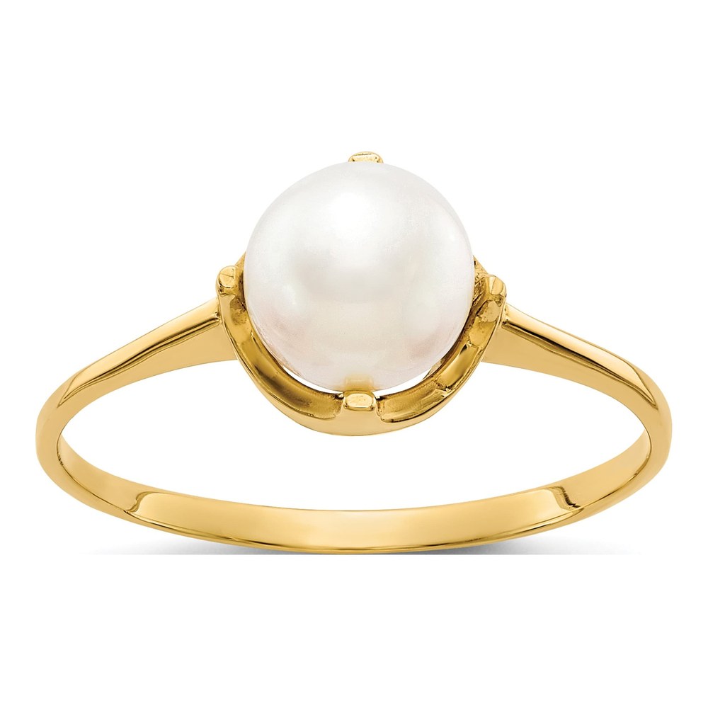 14K Yellow Gold Freshwater Cultured Pearl Ring