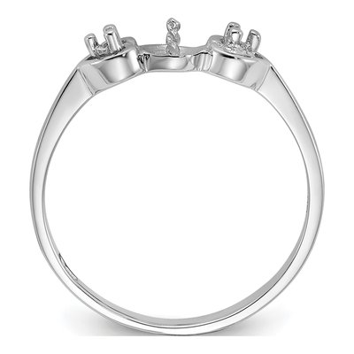 14K White Gold Pearl Ring Mounting – view 2