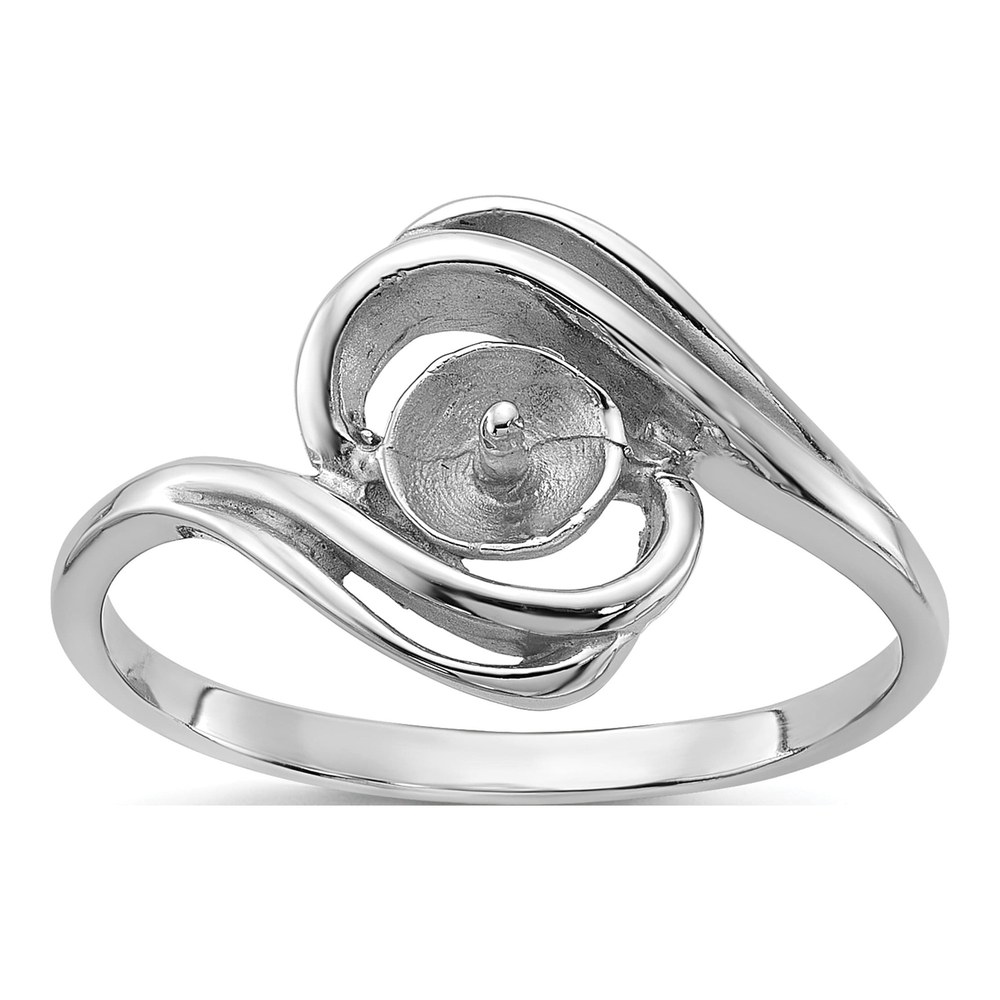 14K White Gold Pearl Ring Mounting