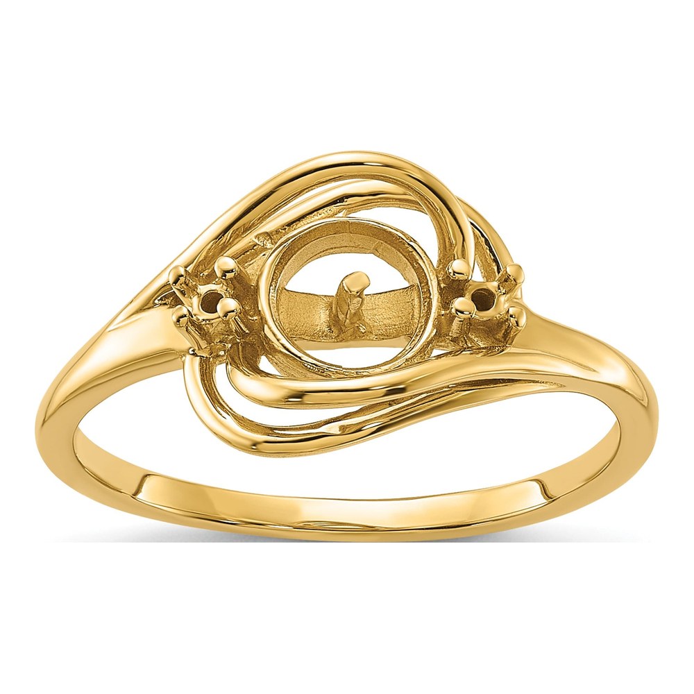 14K Yellow Gold Pearl Ring Mounting