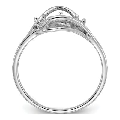 14K White Gold Pearl Ring Mounting – view 2