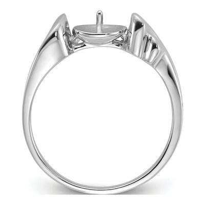 14K White Gold Pearl Ring Mounting – view 2