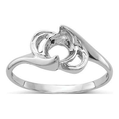 14K White Gold Pearl Ring Mounting