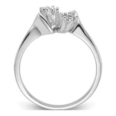 14K White Gold Pearl Ring Mounting – view 2
