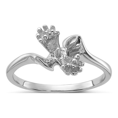 14K White Gold Pearl Ring Mounting