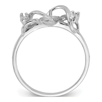 14K White Gold Pearl Ring Mounting – view 2