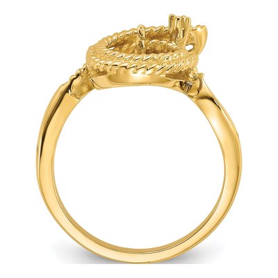 14K Yellow Gold Pearl Ring Mounting – view 2