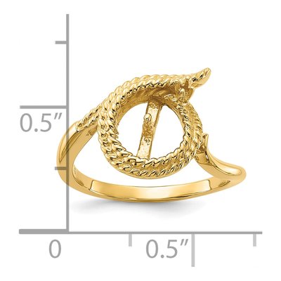 14K Yellow Gold Pearl Ring Mounting – view 3