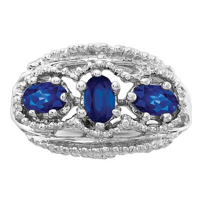 14K Yellow Gold Sapphire Natural Ring – view 5